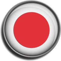 flag icon web button japan vector