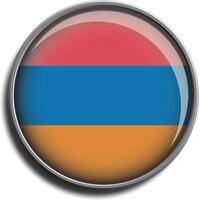 flag icon web button armenia vector