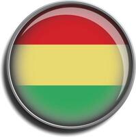 flag icon web button bolivia vector