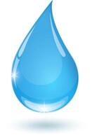Blue drop towards 2 vector