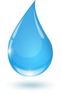 Blue drop towards 2