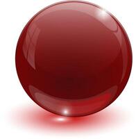 Ruby glassy ball vector