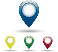 colored map marker set vector