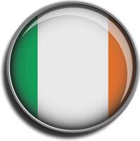 flag icon web button ireland vector