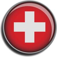 flag icon web button switzerland vector