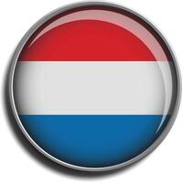 flag icon web button netherlands vector