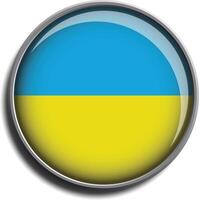 flag icon web button ukraine vector