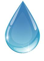 Blue drop towards vector