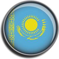 flag icon web button kazakhstan vector