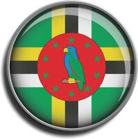 flag icon web button dominica vector
