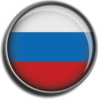 flag icon web button russia vector