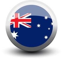 flag icon web button australia vector