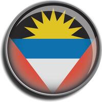 flag icon web button antigua and barbuda vector