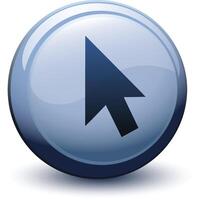 button 3d cursor arrow black vector