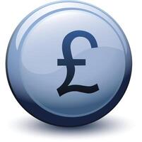 button 3d pound vector