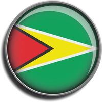 flag icon web button guyana vector