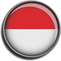flag icon web button monaco vector