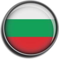 flag icon web button bulgary vector
