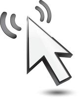 cursor 3d icon vector