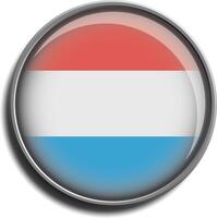 flag icon web button luxembourg vector