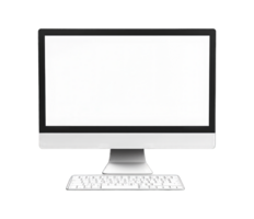 LCD computer blank screen copy space for text isolated on transparent background cutout png