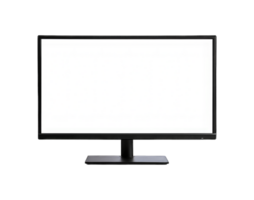 LCD computer blank screen copy space for text on transparent background cutout png