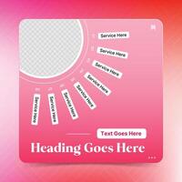 Modern and Elegant Social Media Post Template Design vector