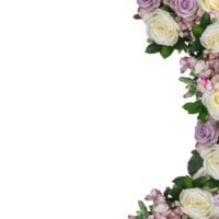 fresh flower frame cut out isolated transparent background png