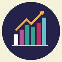 Growing bar graph icon set. Business graphs and charts icons. Statistics and analytics icon. Chart, column graph, infographic element. vector