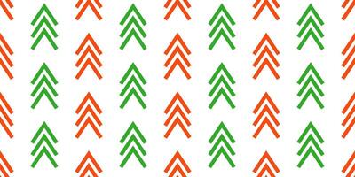 Christmas tree seamless pattern. Red and green candy zigzag stripes background. Christmas present pattern. Holiday lines backdrop. Xmas gift wrapping print. Illustration on white background vector