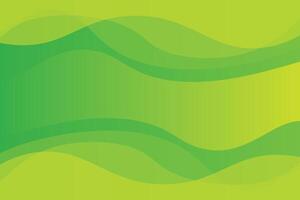 Wavy Shapes Top and Bottom Green Background vector