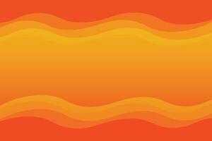 Wavy Shapes Top and Bottom Orange Background vector