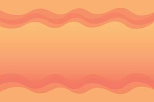 Wavy Shapes Top and Bottom Orange Background vector