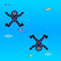 Divers seamless pattern vector