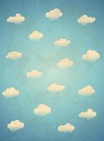 Clouds in the sky. Vertical card vector