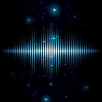 Mystic shiny blurred sound sign with sparkles vector