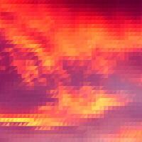 Sundown themed background with triangular grid vector