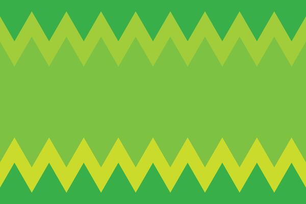 Jagged Shapes Top and Bottom Green Background