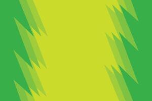 Right and Left Jagged Shapes Green Background vector