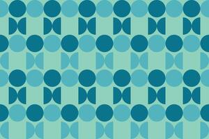 Circle and Half Circle Green Pattern vector