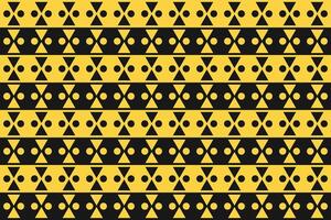 Triangle and Circle Yellow and Black Pattern vector