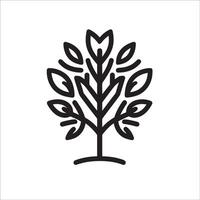 Simple Tree Line Icons, Nature Outline Design, Abstract Tree Line Icon Pack vector