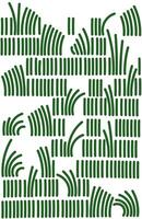 Illustration of abstract green lines like grass on white background vector