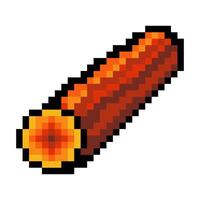 Wooden tree log in pixel art style vector