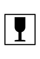 icon fragile item for delivery. keep protect icon vector
