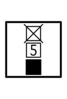 simple icon maximum five stacks. safe package service symbol vector
