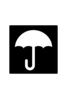 simple keep dry icon for package. safety use symbol vector