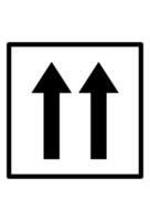 keep up packet icon. side up symbol vector
