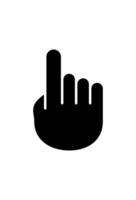 simple index finger icon. simple selection symbol vector