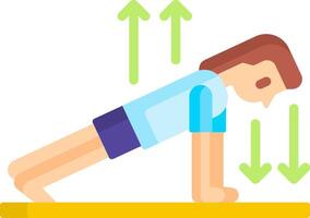 push up illustration design vector
